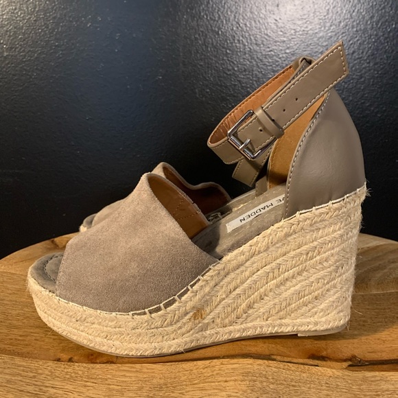 SOLD: Steve Madden Platform Suede Wedges, 7.5 - Picture 5 of 9
